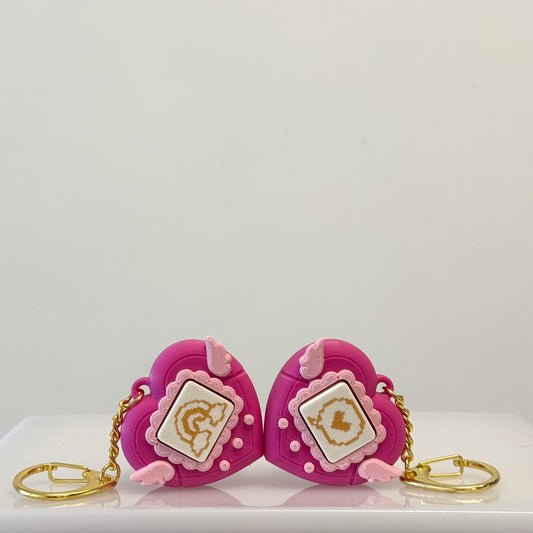 💖 Tamagotchi-Inspired Heart Wings Clicker Keychain Perfect for Valentines GIFT