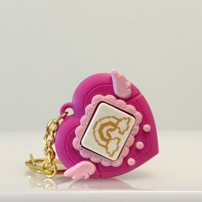 💖 Tamagotchi-Inspired Heart Wings Clicker Keychain Perfect for Valentines GIFT