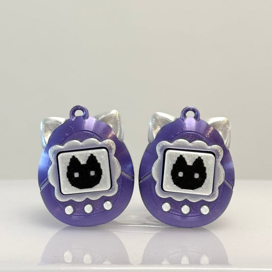 🐾 Pixel Cat Tamagotchi Clicker Keychain