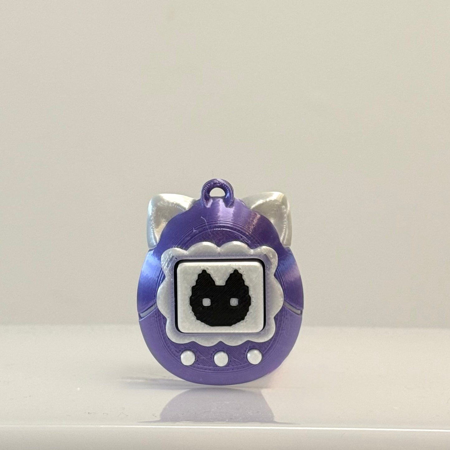 🐾 Pixel Cat Tamagotchi Clicker Keychain