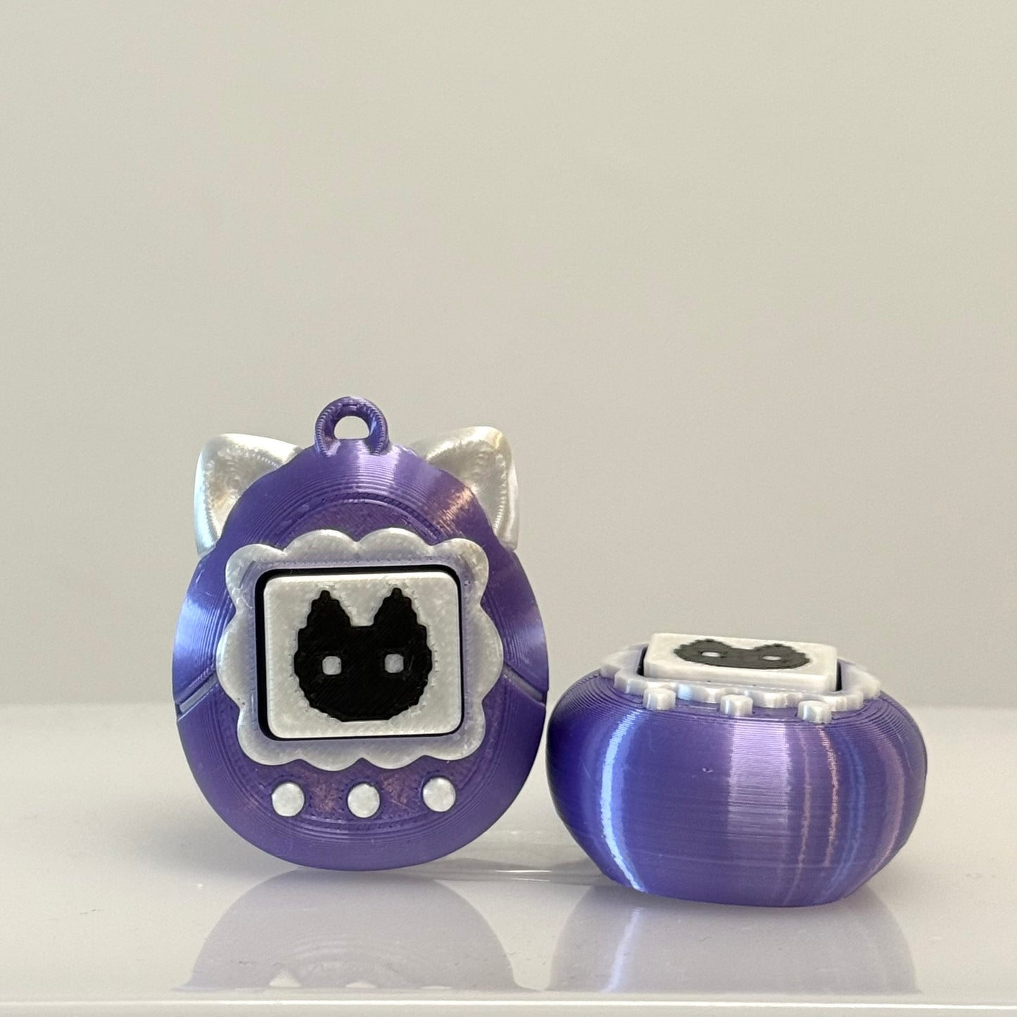 🐾 Pixel Cat Tamagotchi Clicker Keychain