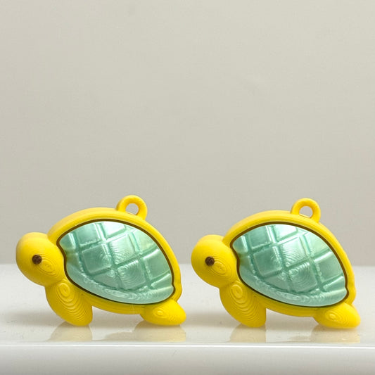 🐢 Turtle Quilt Clicker Keychain